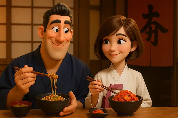 Kimchi vs Natto som er sunnere